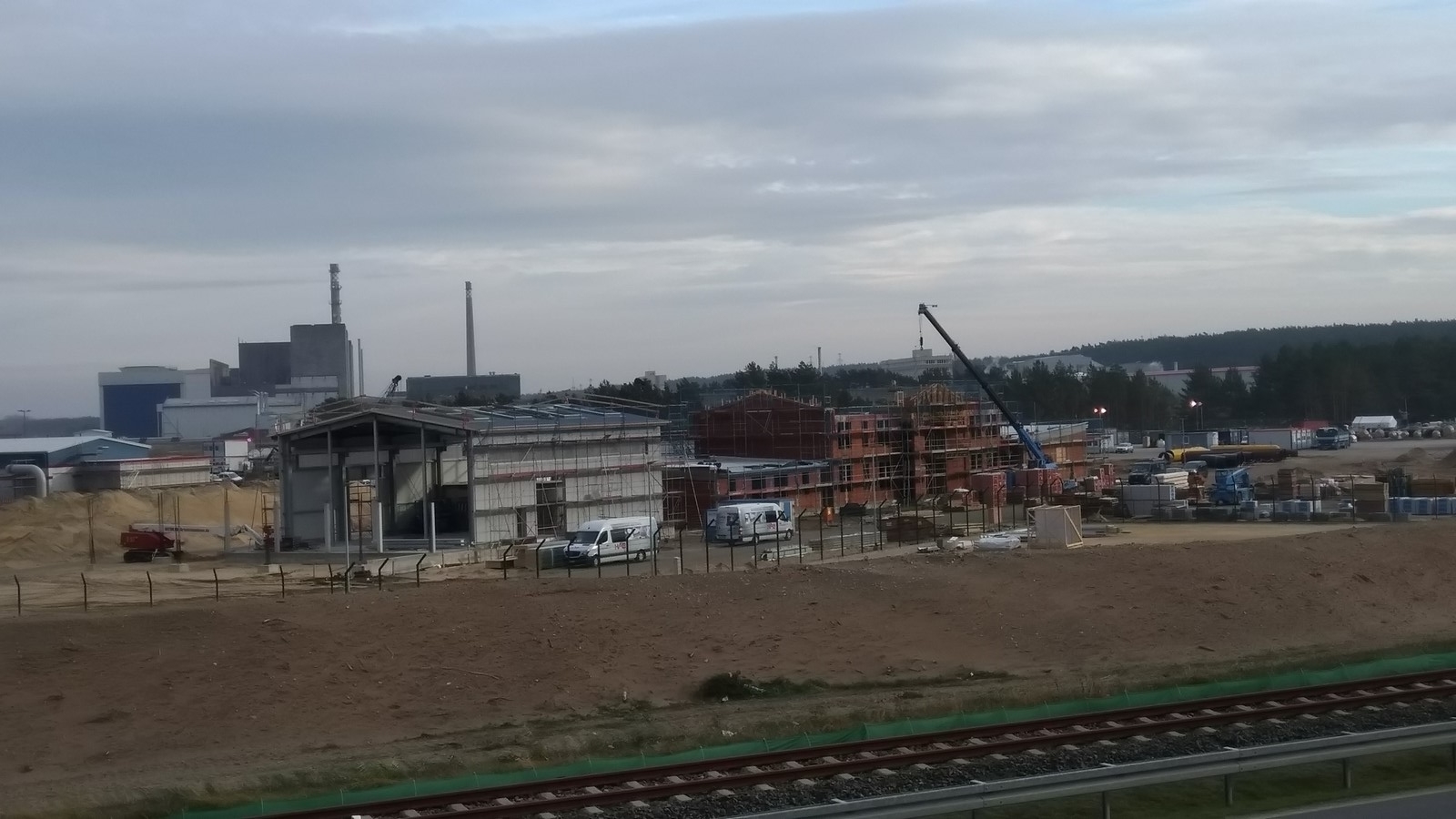 Baufortschritt der Arbeiten in Lubmin für die zukünftigen Erdgasempfangsstation, Nov. 2018